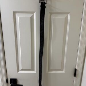 Tony Lama Black Leather Belt with Subtle Branding